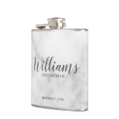 Klassische Elegant Marmorbäume Personalisierte Tra Flachmann (Links)