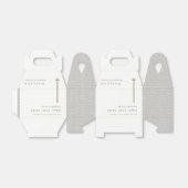 Klassische Elegant Minimal Gold Typografie Taufe Geschenkschachtel (Ungefaltet)