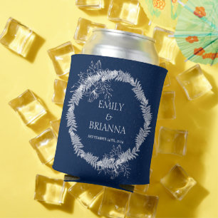 Klassische Elegant Navy Hochzeit Dosenkühler