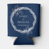 Klassische Elegant Navy Hochzeit Dosenkühler (Vorderseite)