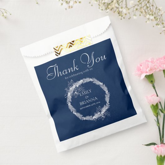 Klassische Elegant Navy Hochzeit Geschenktütchen (Versiegelt)