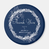 Klassische Elegant Navy Hochzeit Magnet (Vorne)