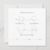 Klassische Elegant-Neutral-Wedding-RSVP-Antwortkar (Vorderseite)
