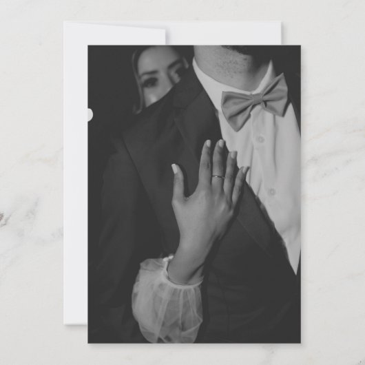 Klassische Elegant-neutrale Ampere und Monogramm-H Save The Date (Rückseite)