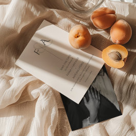 Klassische Elegant-neutrale Ampere und Monogramm-H Save The Date