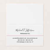 Klassische Elegant-Schlicht-Kalligrafie-Visitenkar Visitenkarten (Außenseite Aufgefaltet)