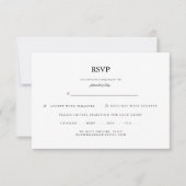 Klassische Elegant Script Schwarz-weiß Wedding RSV RSVP Karte (Vorderseite)
