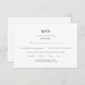 Klassische Elegant Script Schwarz-weiß Wedding RSV RSVP Karte (Vorne/Hinten)