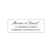 Klassische Elegant Script Simple Names Rücksendead Permastempel (Design)