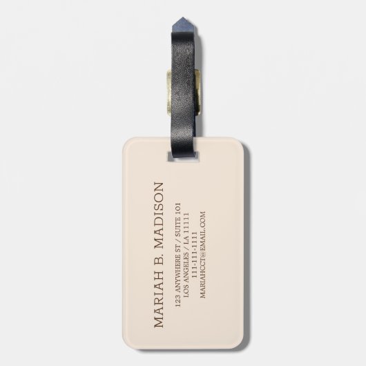 Klassische Elegant Traveler Gold Metal Monogramm N Gepäckanhänger (Rückseite vertikal)