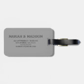 Klassische Elegant Traveler Gold Metal Monogramm N Gepäckanhänger (Rückseite horizontal)