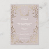 Klassische Elegant-Wappen-Monogramm-Hochzeitsempfe Begleitkarte (Vorderseite)