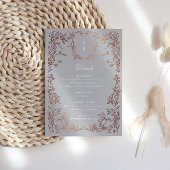 Klassische Elegant-Wappen-Monogramm-Hochzeitsempfe Begleitkarte