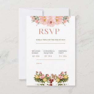 Klassische Elegant Wedding RSVP Card Karte