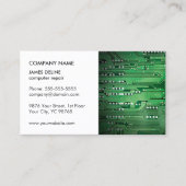 Klassische Elegant-WhiteGreen-Kreislauf-Computerre Visitenkarte (Vorderseite)