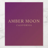 Klassische Elegante Beruflich Burgund Weinkultur Weinetikett (Einzelnes Label)