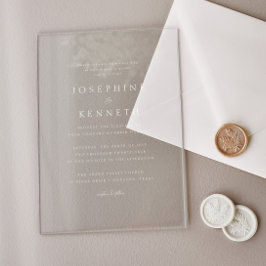 Klassische Elegante Bibel Verse Christliche Hochze Acryleinladungen