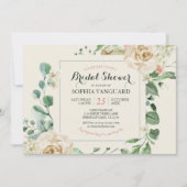 Klassische Elegante Blumendusche Einladung (Vorderseite)