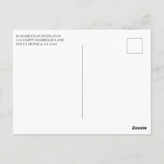 Klassische Elegante Blumendusche Einladung Postkarte (Rückseite)