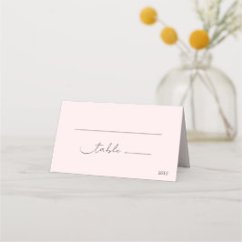 Klassische Elegante Blush Pink Chic Hochzeit Platzkarte