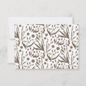 Klassische Elegante Botanicals Dark Taupe RSVP Karte (Rückseite)