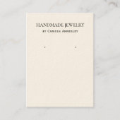 Klassische Elegante einfache Earring-Display-Karte Visitenkarte (Vorderseite)