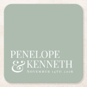 Klassische Elegante einfache, maßgeschneiderte Hoc Rechteckiger Pappuntersetzer (Vorderseite)