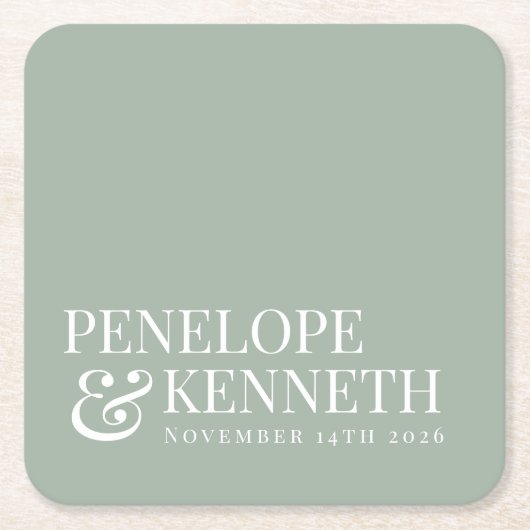 Klassische Elegante einfache, maßgeschneiderte Hoc Rechteckiger Pappuntersetzer (Vorderseite)