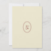 Klassische elegante elfenbeinfarbene Monogramm-Sch Save The Date (Rückseite)