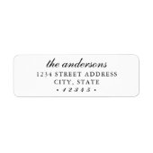 Klassische Elegante Familienname Rücksendeadresse (Vorne)