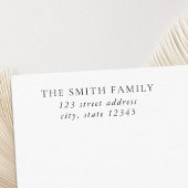 Klassische Elegante Familienname Rücksendeadresse Permastempel
