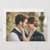 Klassische Elegante Foto Hochzeit Save The Date (Vorderseite)