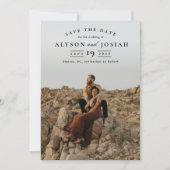 Klassische Elegante Foto Hochzeit Save The Date (Vorderseite)