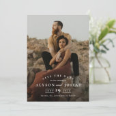 Klassische Elegante Foto Hochzeit Save The Date (Stehend Vorderseite)