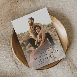 Klassische Elegante Foto Hochzeit Save The Date