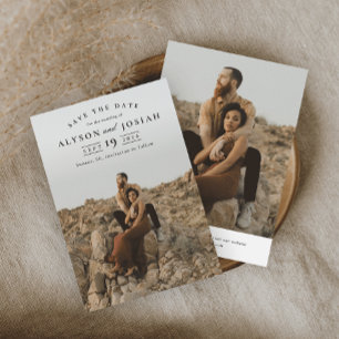 Klassische Elegante Foto Hochzeit Save The Date