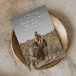 Klassische Elegante Foto Hochzeit Save The Date