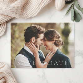 Klassische Elegante Foto Hochzeit Save The Date