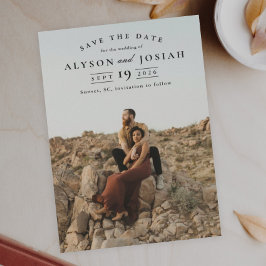 Klassische Elegante Foto Hochzeit Save The Date