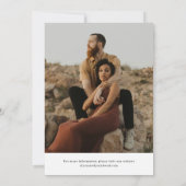 Klassische Elegante Foto Hochzeit Save The Date (Rückseite)