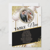 Klassische elegante Foto-Seating-Chart-Karte Einladung (Rückseite)