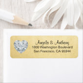 Klassische Elegante Gold Foil Wedding Rücksendeadr (Insitu)