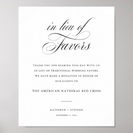 Klassische Elegante Hochzeit anstelle eines Liebli Poster (Vorne)