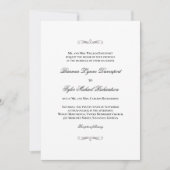 Klassische Elegante Hochzeit Einladung (Vorderseite)