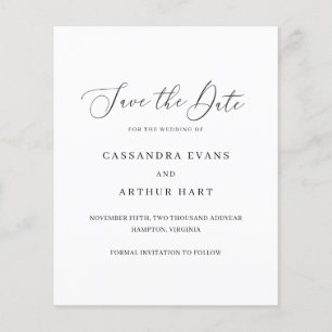 Klassische, elegante Hochzeit spart das Datum