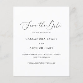 Klassische, elegante Hochzeit spart das Datum Flyer