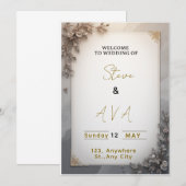 Klassische elegante Hochzeitseinladung Einladung (Vorne/Hinten)