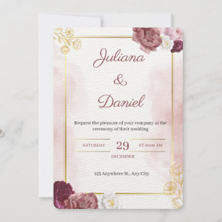 Klassische elegante Hochzeitseinladung Einladung