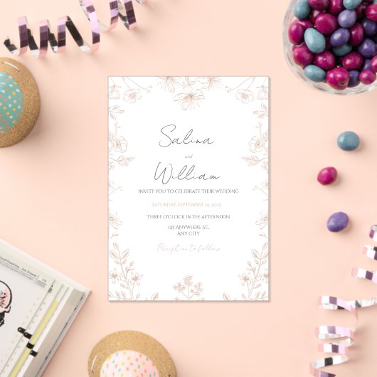 Klassische elegante Hochzeitseinladung | Zeitlos Acryleinladungen (Insitu (Feier))