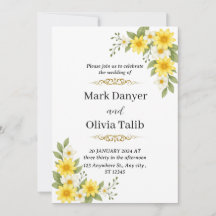 Klassische Elegante Hochzeitseinladung - zeitlos